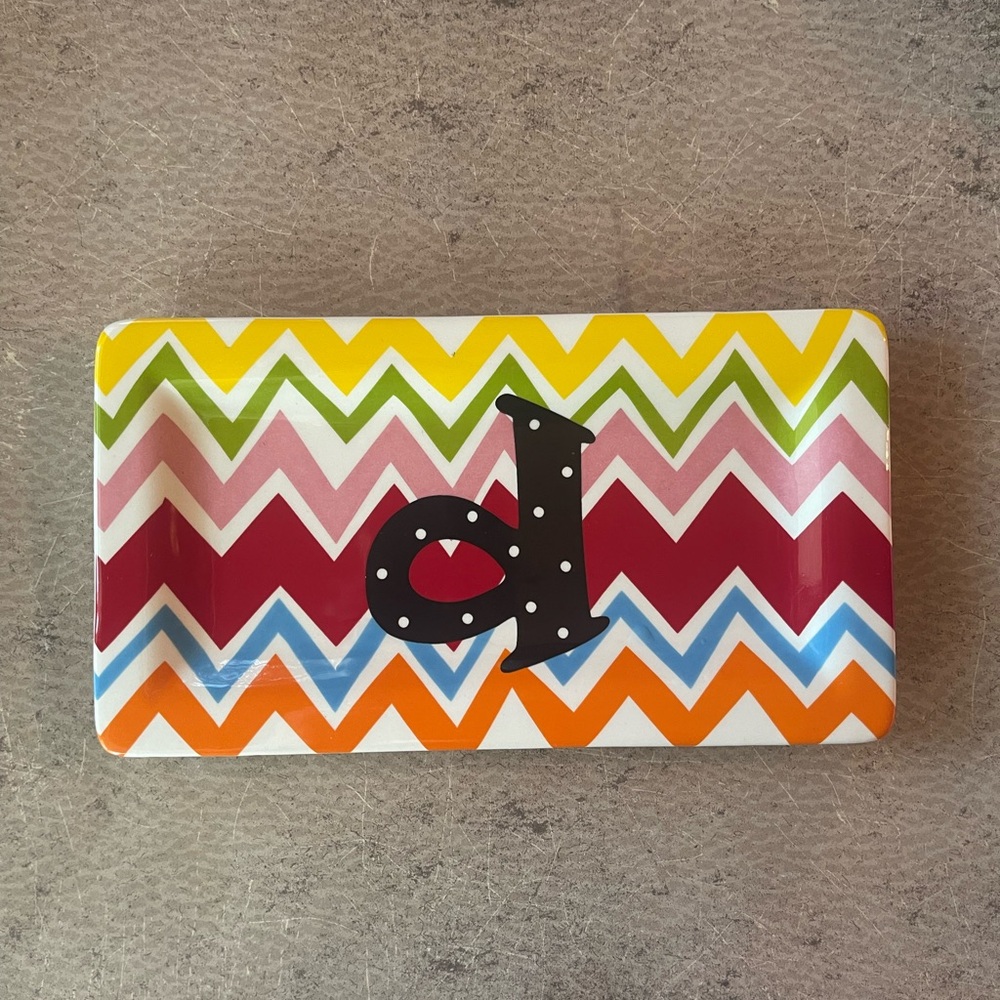 Coton Colors Bargello Mix Chevron Rectangular Tray - Picture 3 of 7
